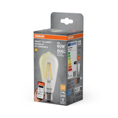 4099854530043 - Smart LED žárovka SMART+ MATTER Filament Classic Edison 60, 6W, Teplá bílá, E27 - Czechia LEDVANCE e - shop