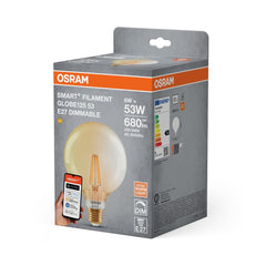 4099854529986 - Smart LED žárovka SMART+ MATTER Filament Classic Globe 53, 6W, Teplá bílá, Zlatá, E27 - Czechia LEDVANCE e - shop