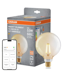 4099854529986 - Smart LED žárovka SMART+ MATTER Filament Classic Globe 53, 6W, Teplá bílá, Zlatá, E27 - Czechia LEDVANCE e - shop