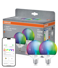 4099854496097 - Smart LED žárovka SMART+ MATTER Globe 95, 14W, Nastavitelná bílá + RGB, E27, Duo Pack - Czechia LEDVANCE e - shop
