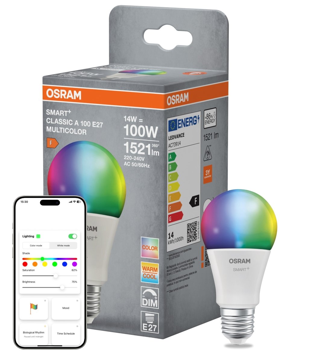 4099854461255 - Smart LED žárovka SMART+ MATTER Multicolor Classic A100, 14W, E27 - Czechia LEDVANCE e - shop
