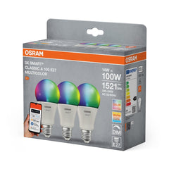 4099854529825 - Smart LED žárovka SMART+ MATTER Multicolor Classic A100, 14W, E27, Triple Pack - Czechia LEDVANCE e - shop
