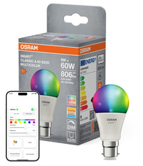 4099854528859 - Smart LED žárovka SMART+ MATTER Multicolor Classic A60, 9W, B22D - Czechia LEDVANCE e - shop