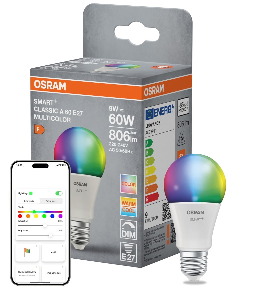 4099854461286 - Smart LED žárovka SMART+ MATTER Multicolor Classic A60, 9W, E27 - Czechia LEDVANCE e - shop