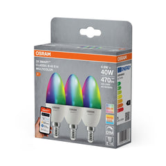 4099854529863 - Smart LED žárovka SMART+ MATTER Multicolor Classic B40, 4.9W, E14, Triple Pack - Czechia LEDVANCE e - shop