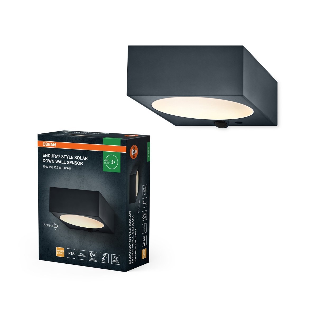 4099854415258 - Solární nástěnné svítidlo ENDURA Style Solar Down, IP54, Tmavě šedé - Czechia LEDVANCE e - shop