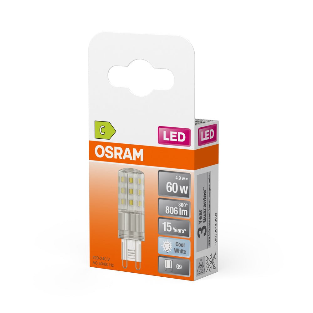 4058075840546 - Speciální LED žárovka G9 4.9W PIN, studená bílá - Žárovka - LEDVANCE e - shop