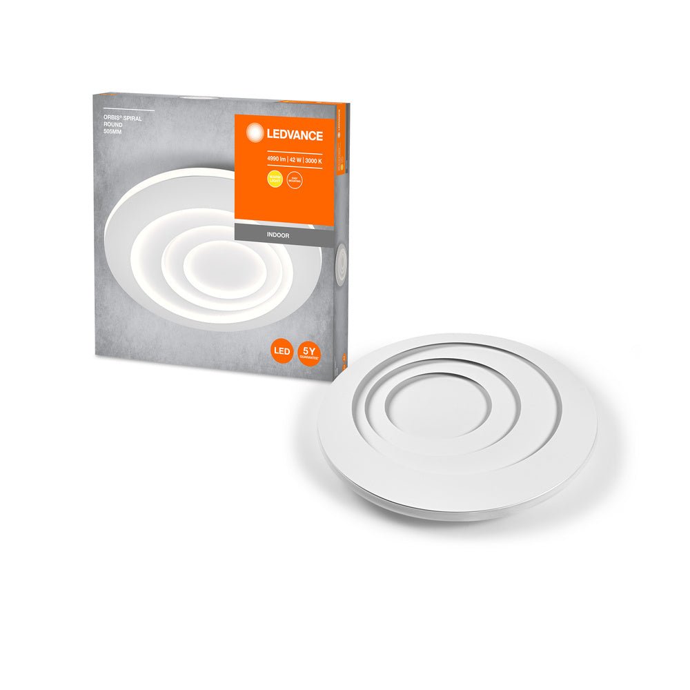 Spirálové LED stropní svítidlo 42 W ORBIS 505mm, teplá bílá