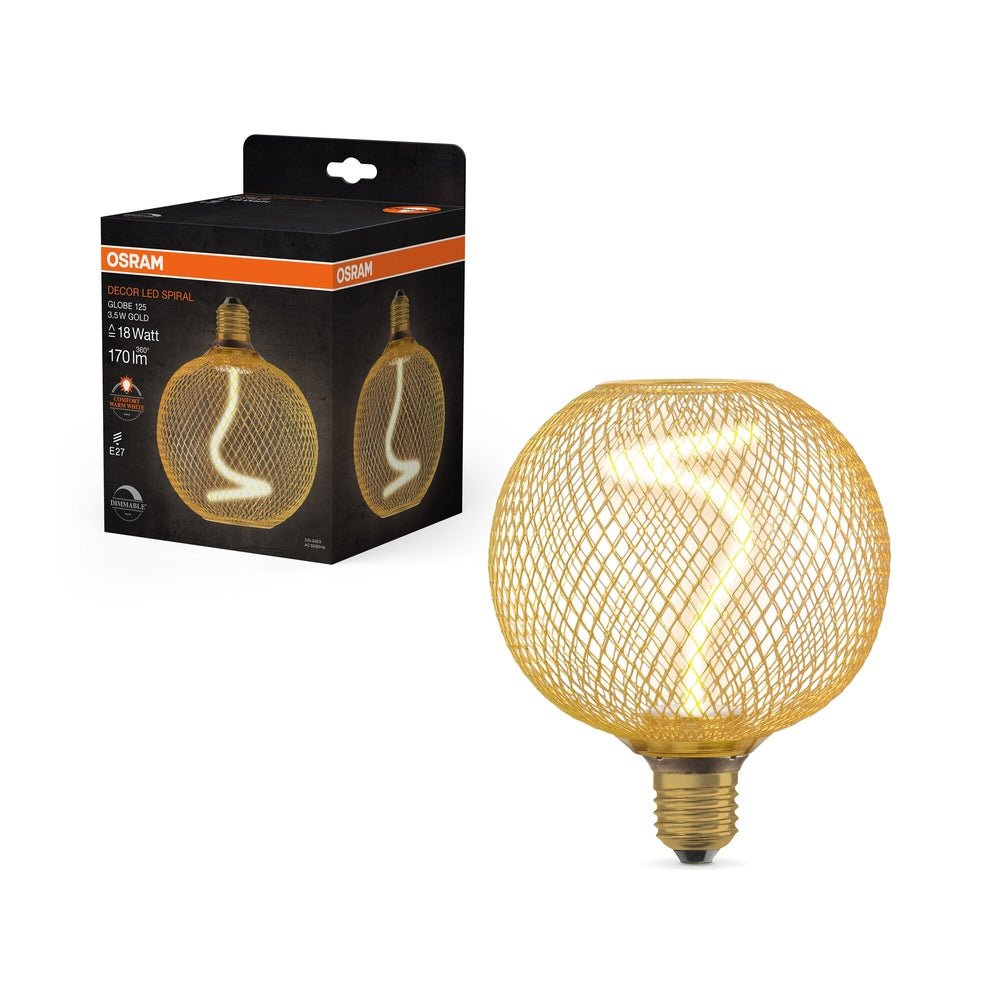 Spirálové LED stropní svítidlo E27 GLOBE, laditelná teplá bílá