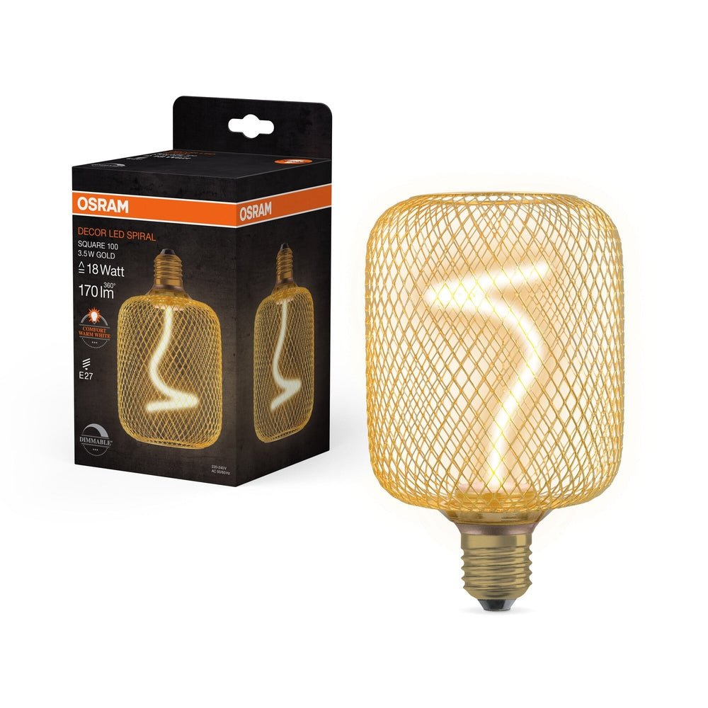 Spirálové LED stropní svítidlo E27 SQUARE, laditelná teplá bílá
