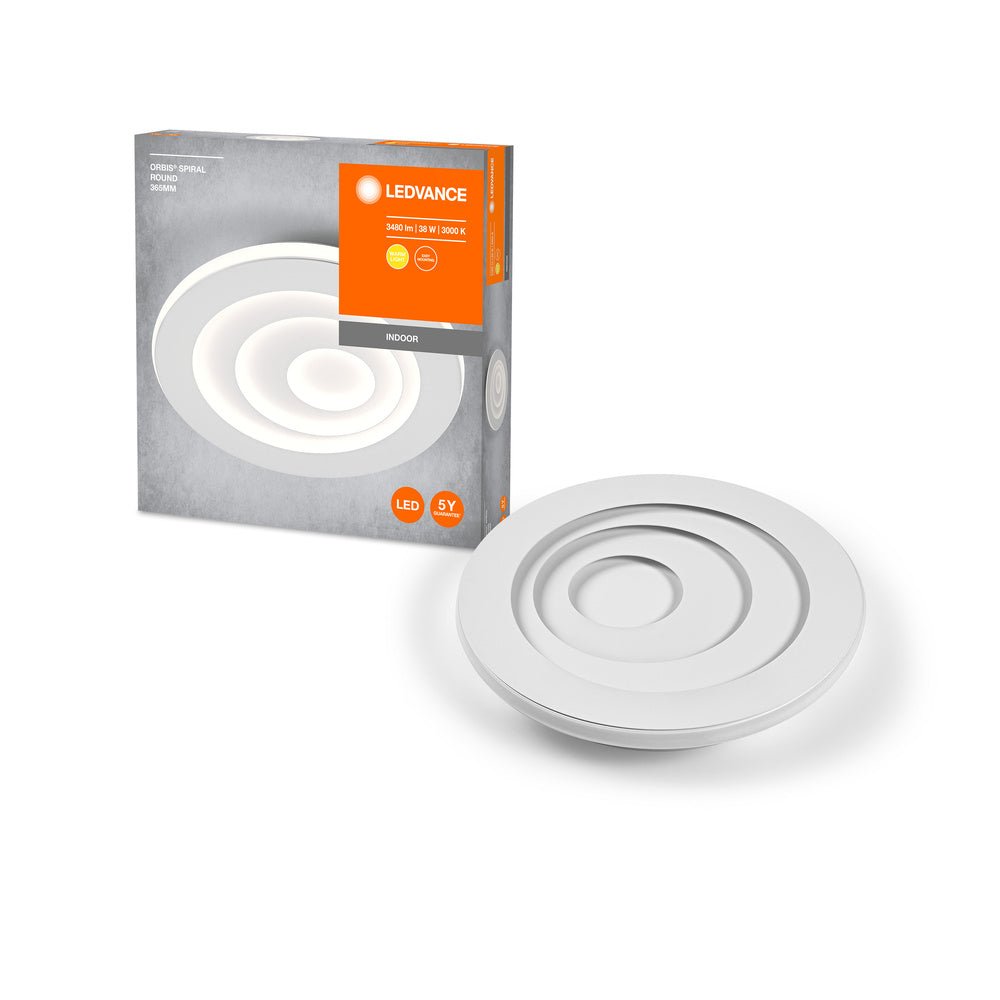 Spirálové LED stropní svítidlo ORBIS 365mm, teplá bílá