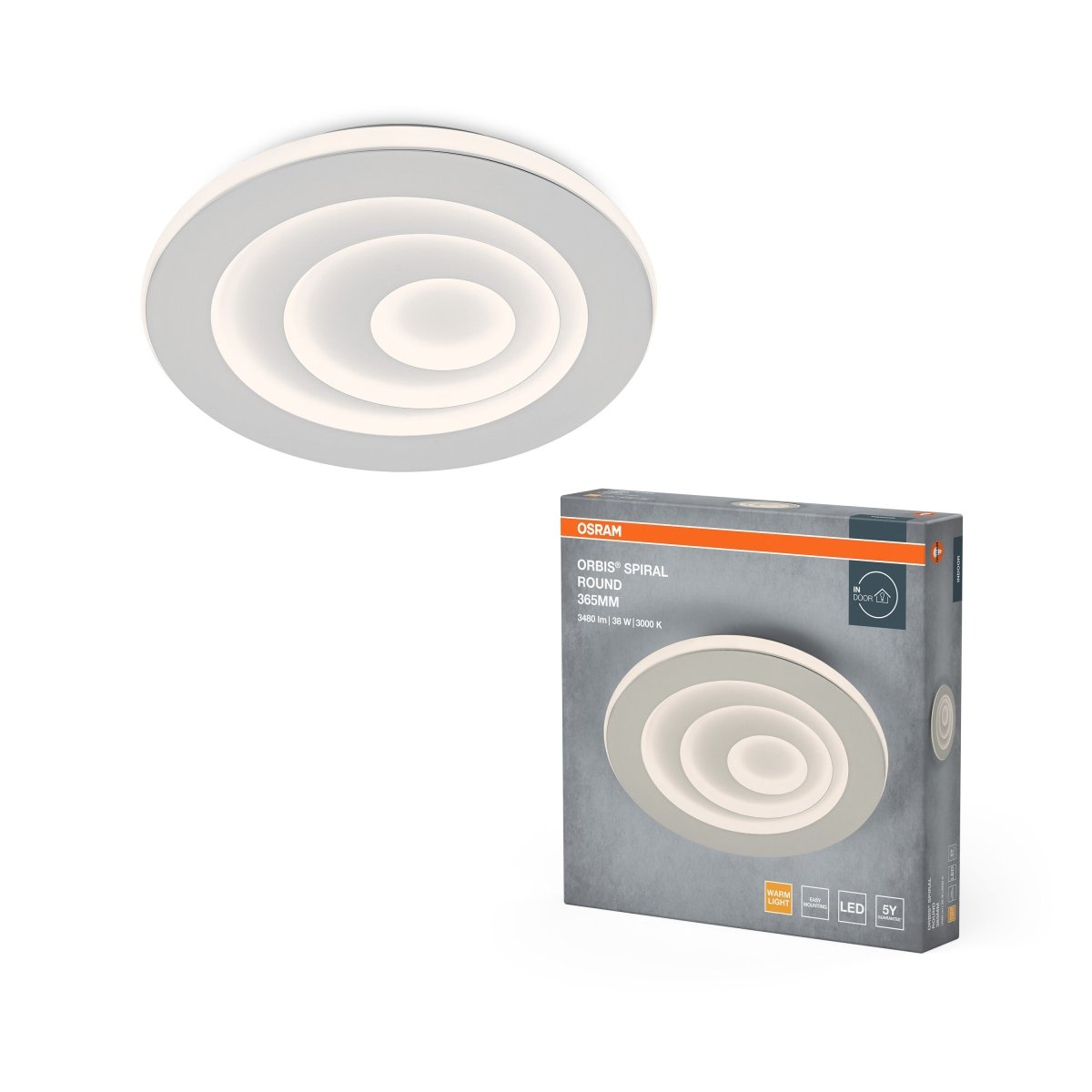4099854450426 - Spirálové LED stropní svítidlo ORBIS 365mm, teplá bílá OSRAM - Stropní svítidlo - LEDVANCE e - shop
