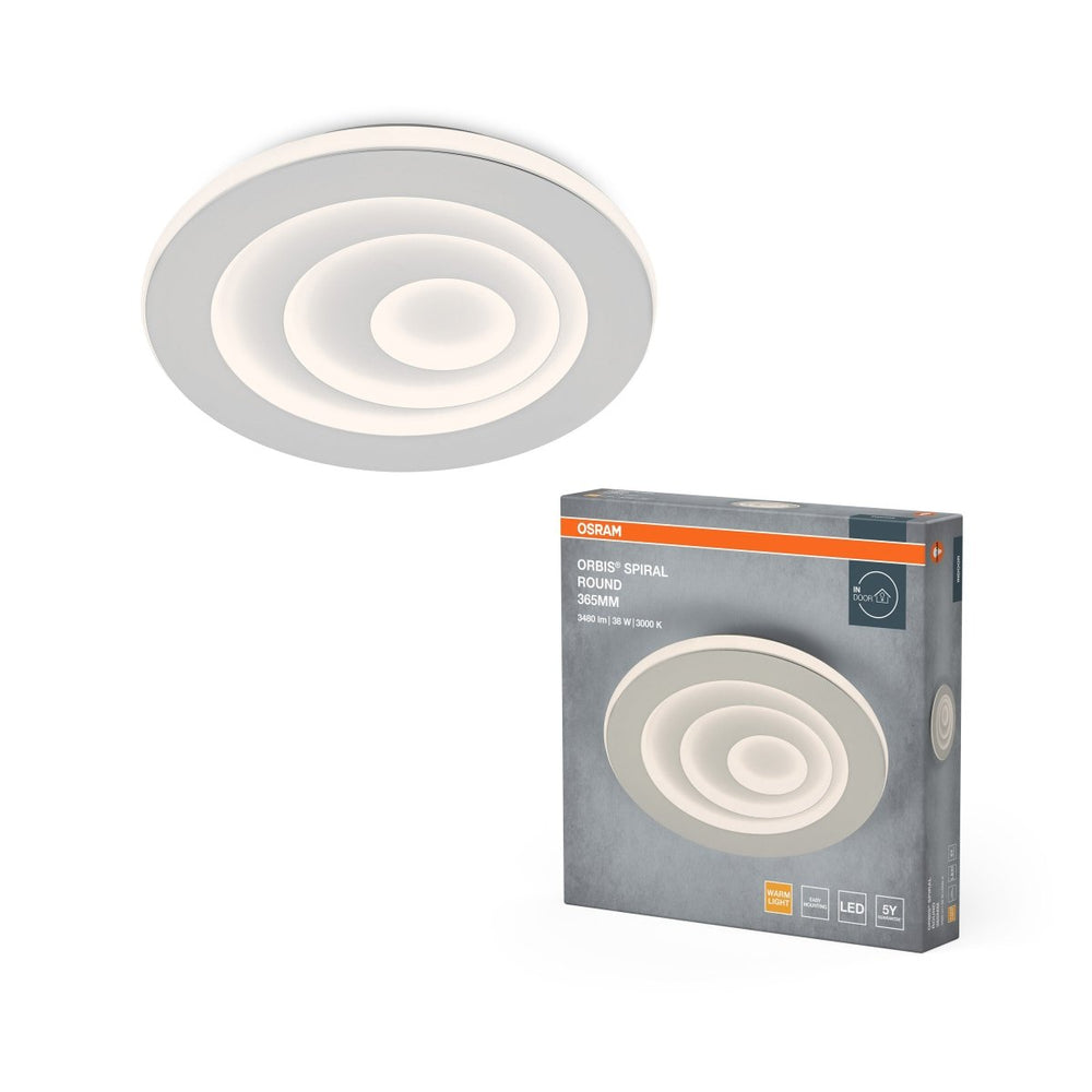 Spirálové LED stropní svítidlo ORBIS 365mm, teplá bílá OSRAM