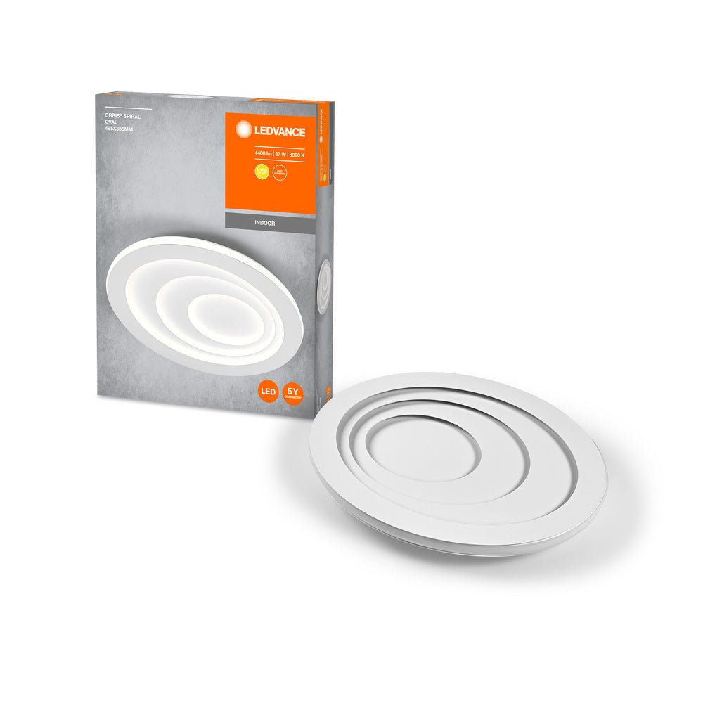 Spirálové LED stropní svítidlo ORBIS 485 x 385, teplá bílá