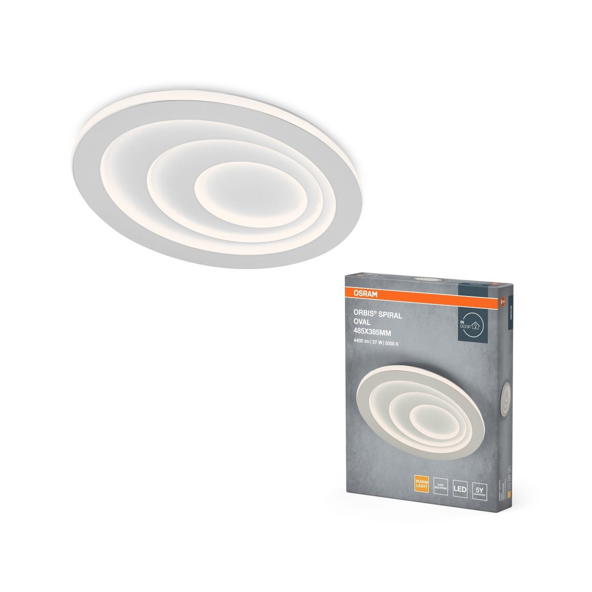4099854450341 - Spirálové LED stropní svítidlo ORBIS 485 x 385, teplá bílá OSRAM - Stropní svítidlo - LEDVANCE e - shop