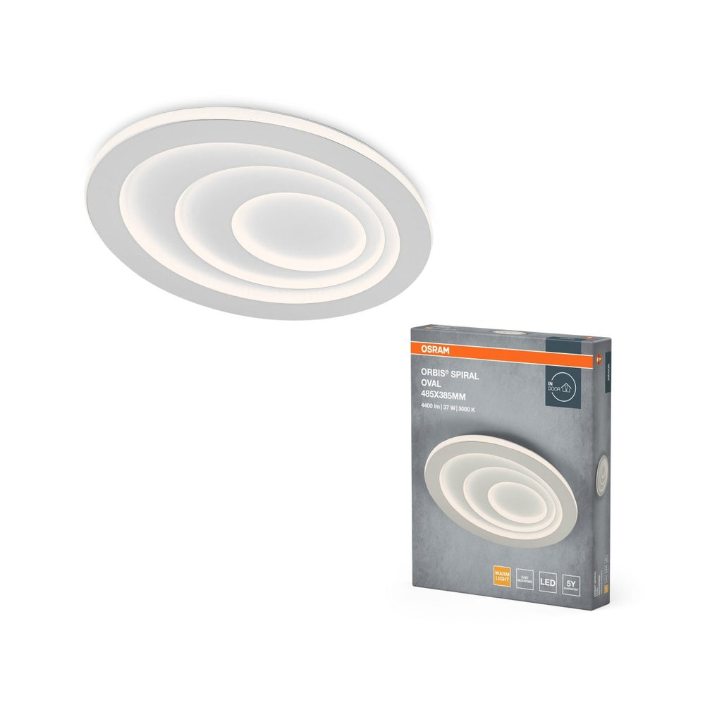 Spirálové LED stropní svítidlo ORBIS 485 x 385, teplá bílá OSRAM