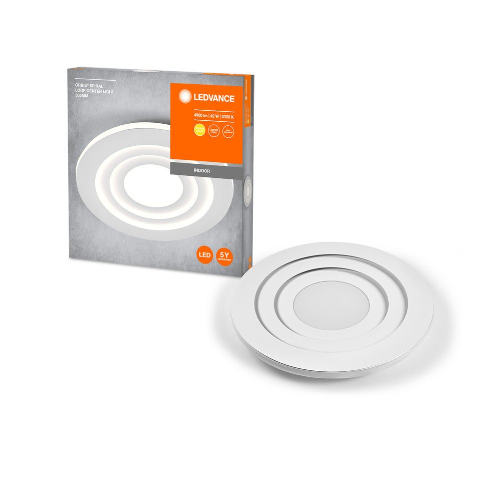 Spirálové LED stropní svítidlo ORBIS 505mm, teplá bílá