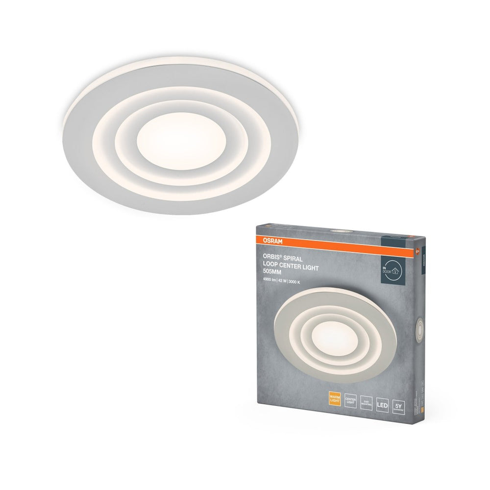 Spirálové LED stropní svítidlo ORBIS 505mm, teplá bílá OSRAM
