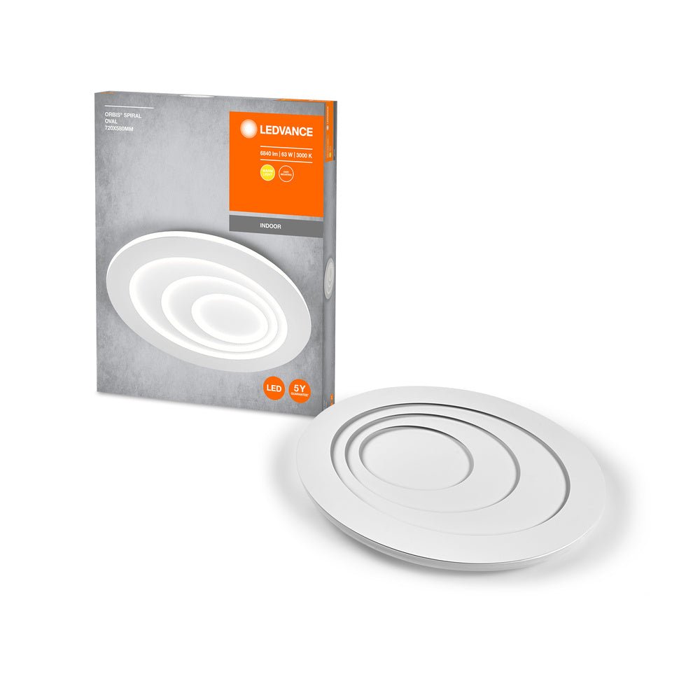 Spirálové LED stropní svítidlo ORBIS 720 x 580, teplá bílá