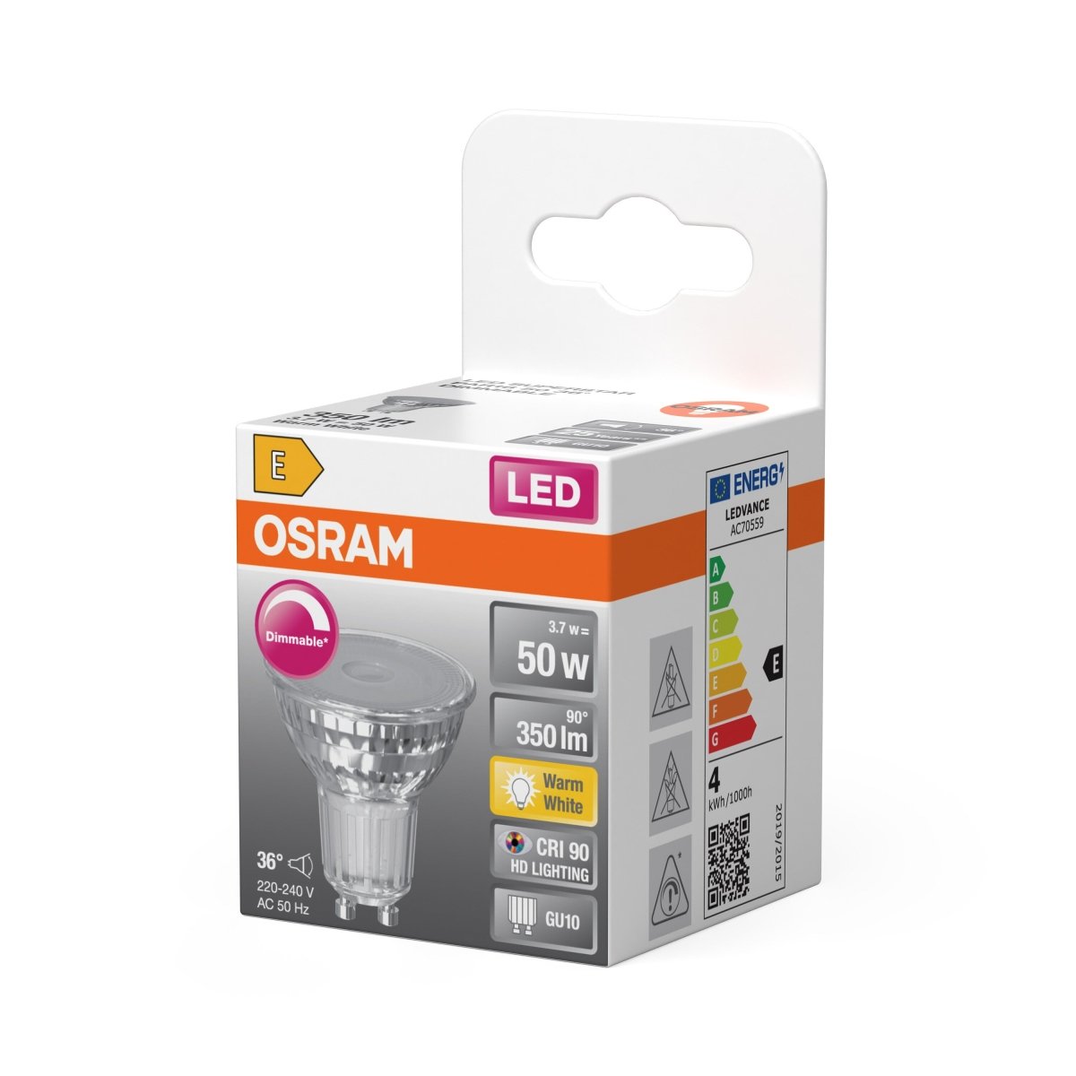 4099854457487 - Stmívatelná LED bodovkaU10 4,5 W HD SUPERSTAR, teplá bílá OSRAM - Žárovka - LEDVANCE e - shop