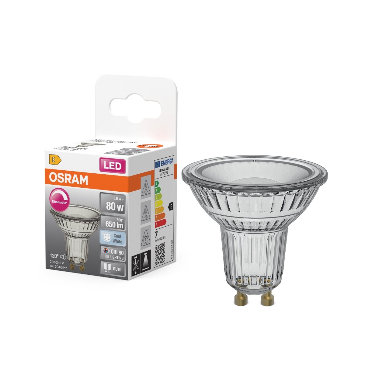 4099854456992 - Stmívatelná LED bodovkaU10 7,9 W, studená bílá OSRAM - Žárovka - LEDVANCE e - shop
