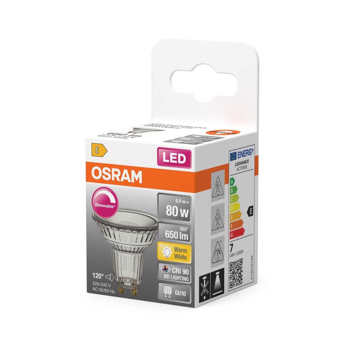 4099854456978 - Stmívatelná LED bodovkaU10 7,9 W, teplá bílá OSRAM - Žárovka - LEDVANCE e - shop