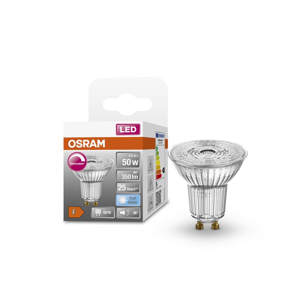 Stmívatelná LED HD bodovka GU10 4,5 W SUPERSTAR, studená bílá