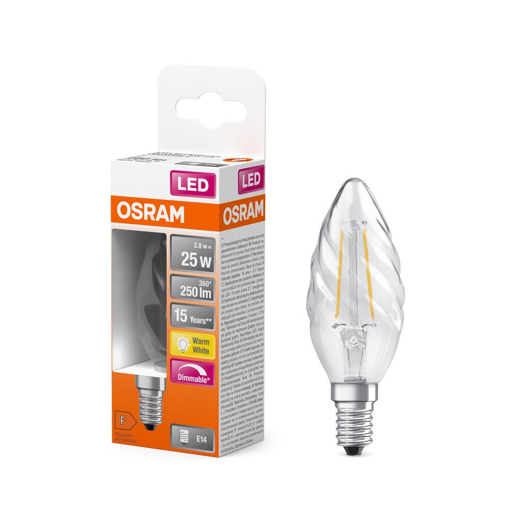Stmívatelná LED žárovka E14 2.8W SUPERSTAR, teplá bílá