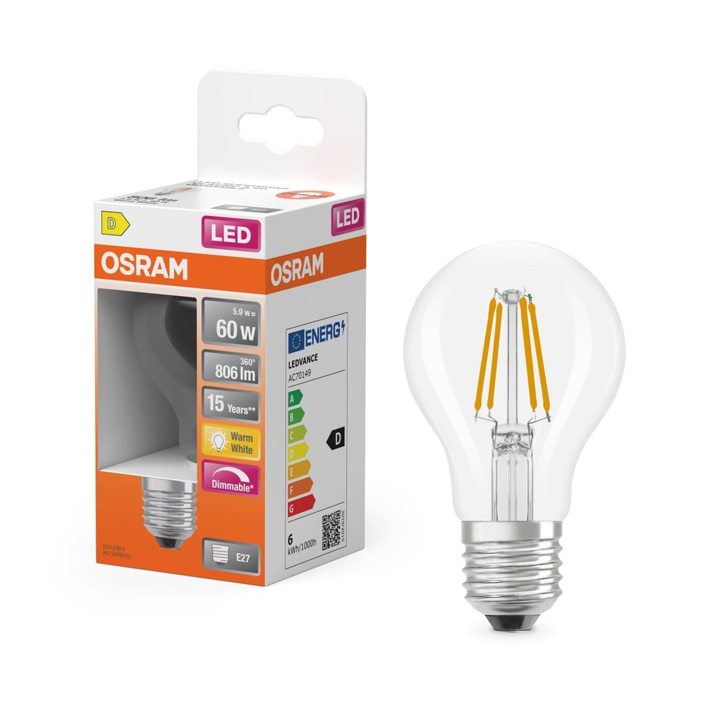Stmívatelná LED žárovka E27 7 W SUPERSTAR, teplá bílá OSRAM