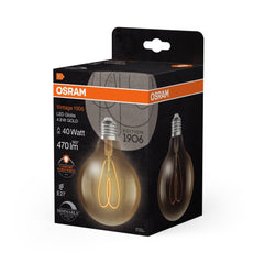 4058075836921 - Stmívatelná LED žárovka zlatá E27 4.9W VINTAGE GLOBE, teplá bílá - Žárovka - LEDVANCE e - shop