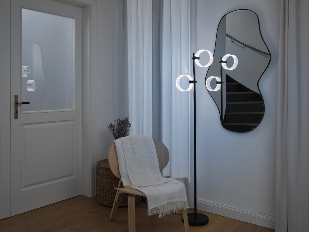 4058075847361 - Stojací lampa Circle, 17W, Nastavitelná bílá (ClickCCT), Černá - Czechia LEDVANCE e - shop