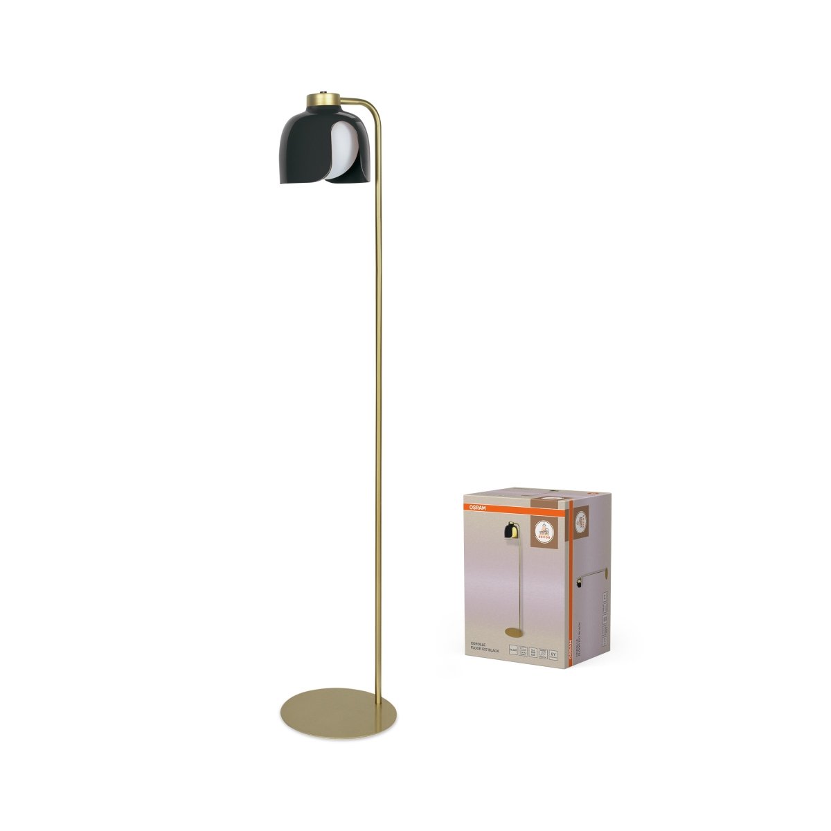 4058075849181 - Stojací lampa Corolle, 1x E27, Černá - Czechia LEDVANCE e - shop