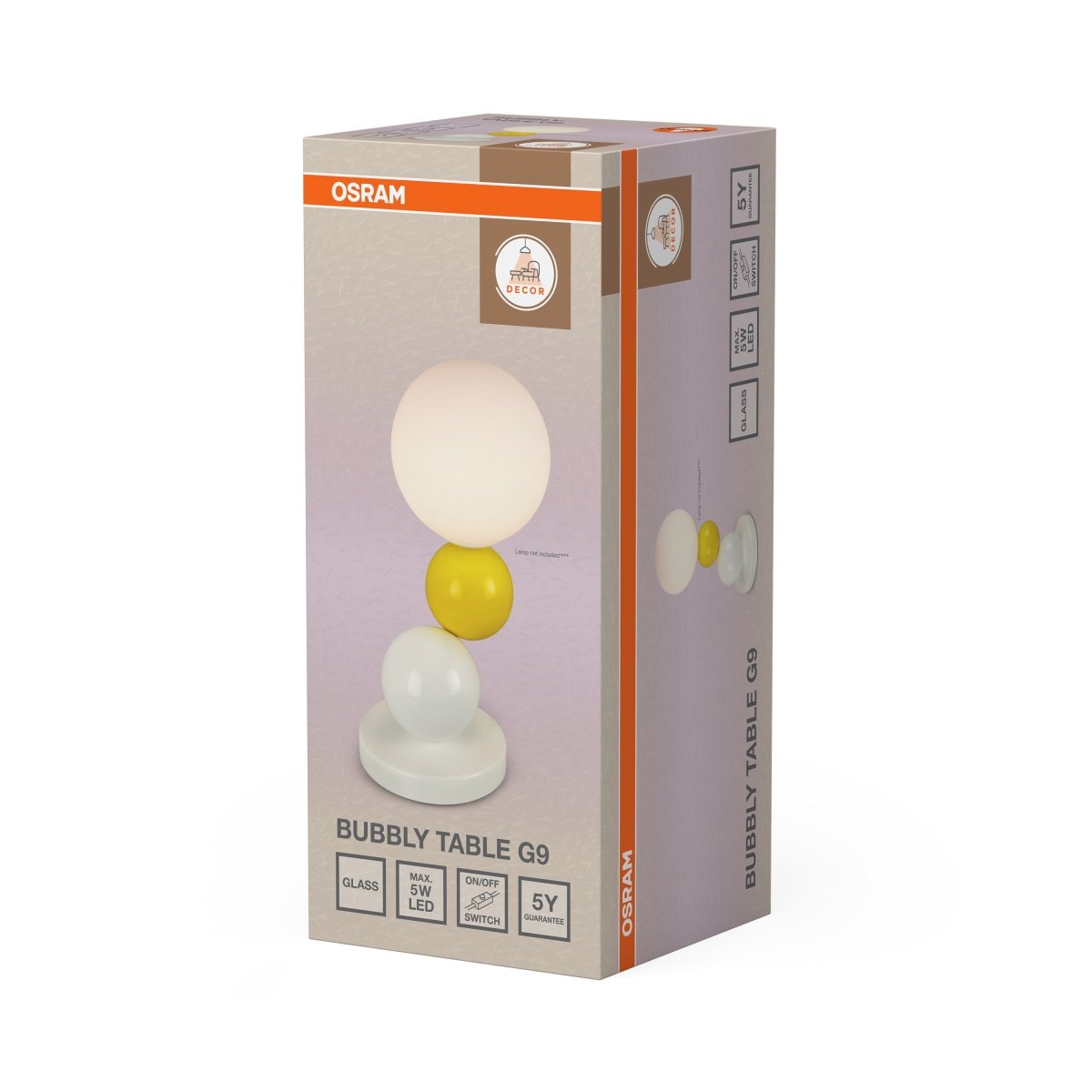 4058075859357 - Stojací lampa Decor Bubbly, žlutá - Stolní lampa - Czechia LEDVANCE e-shop