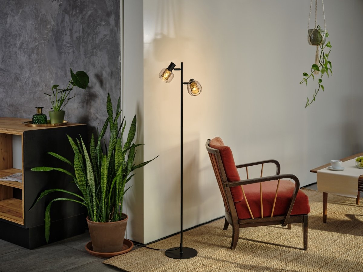 4058075847125 - Stojací lampa Firefly, 2x E14, Černá - Czechia LEDVANCE e - shop