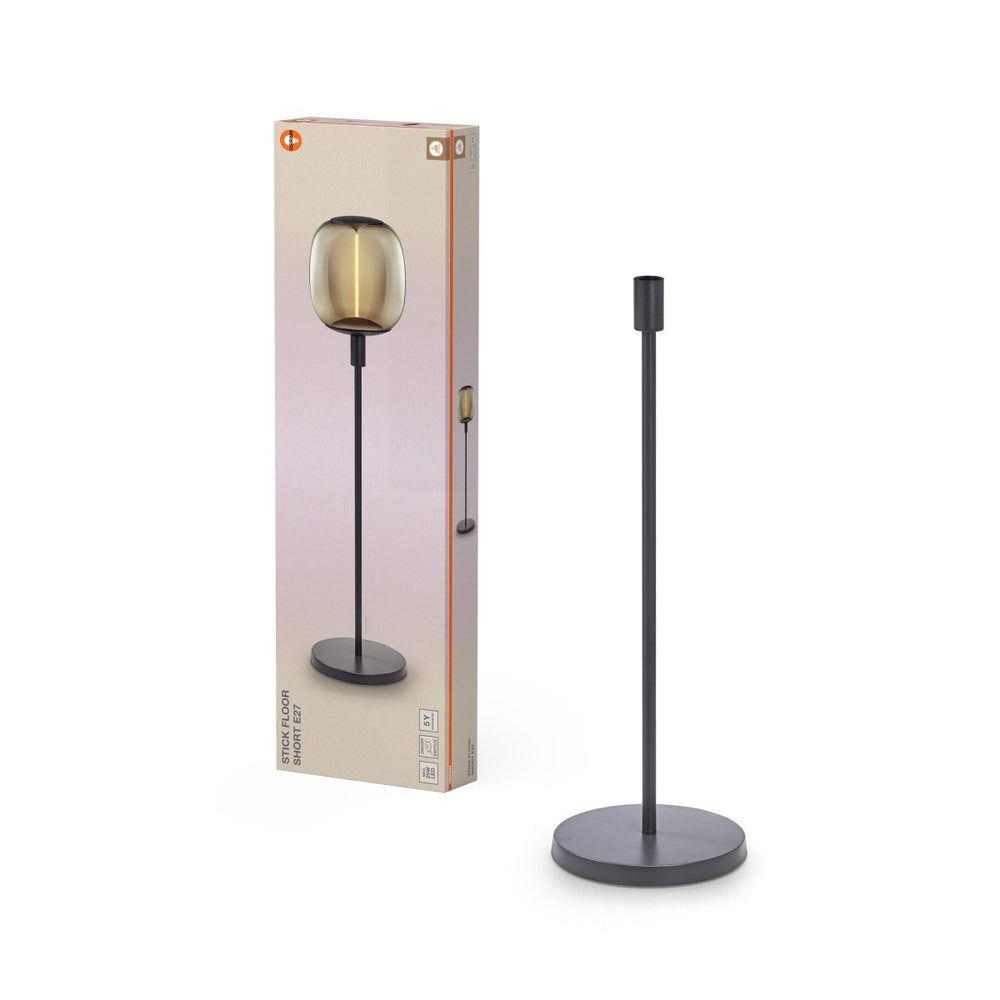 Stojací svítidlo Decor Stick, krátké, E27, tmavě šedé