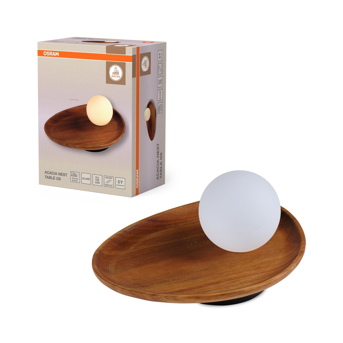 4058075848160 - Stolní lampa Acacia Nest, 1xG9, Hnědá - Czechia LEDVANCE e - shop