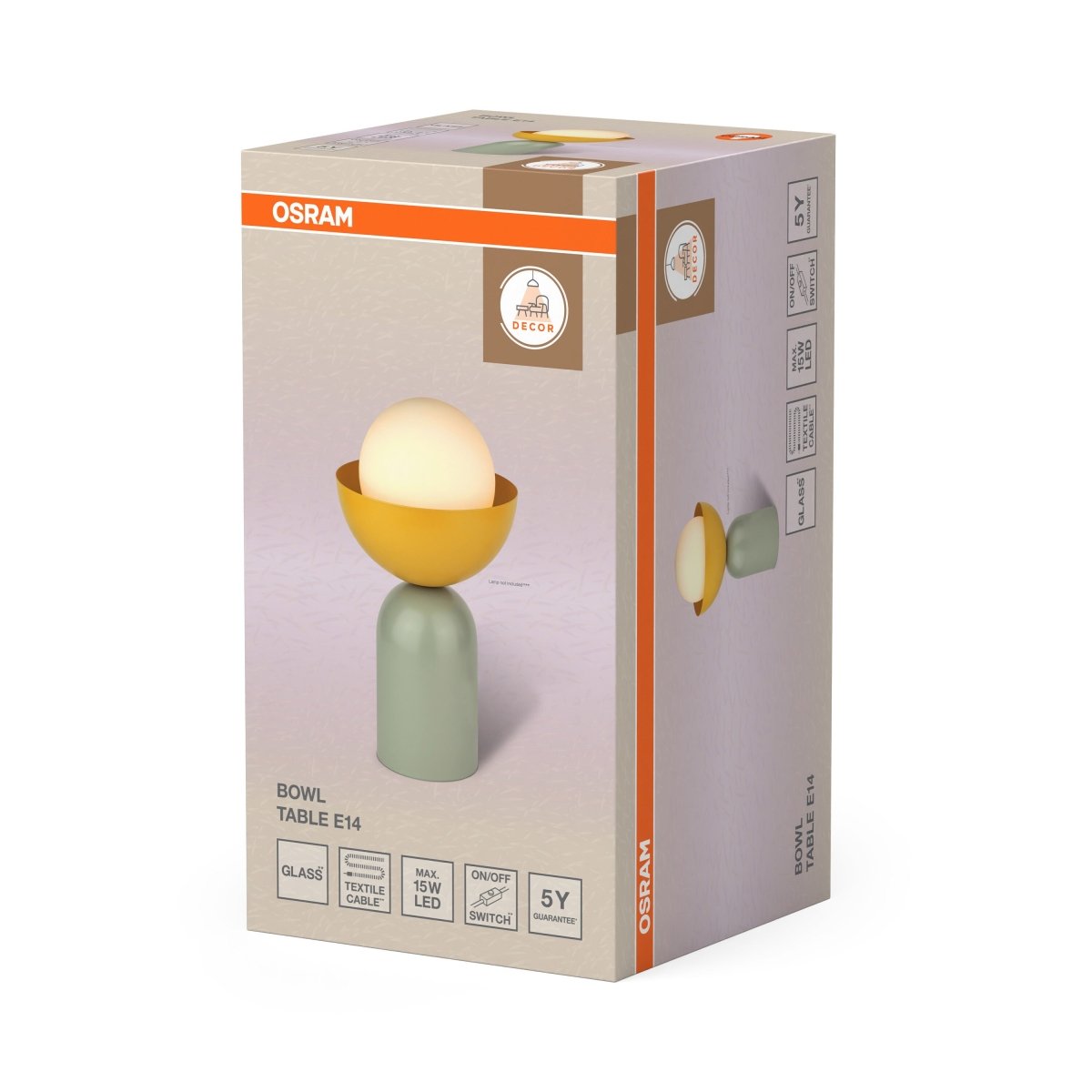4058075847040 - Stolní lampa Bowl, 1x E14, Zelená - Czechia LEDVANCE e - shop