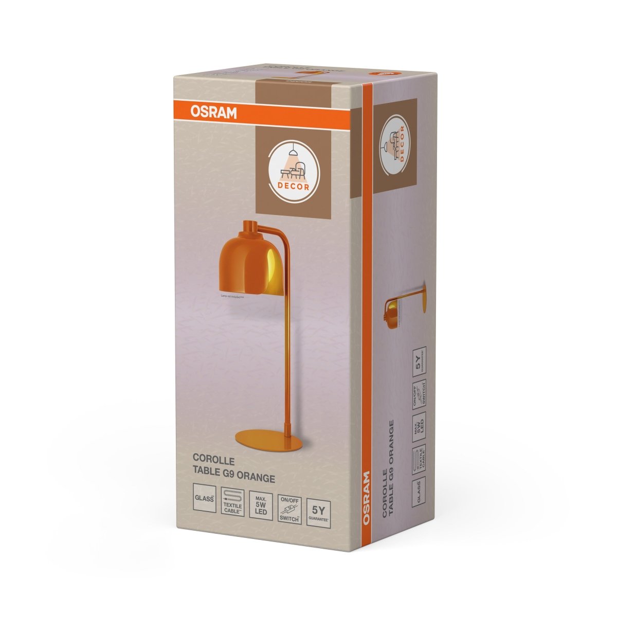 4058075848962 - Stolní lampa Corolle, 1x G9, Oranžová - Czechia LEDVANCE e - shop