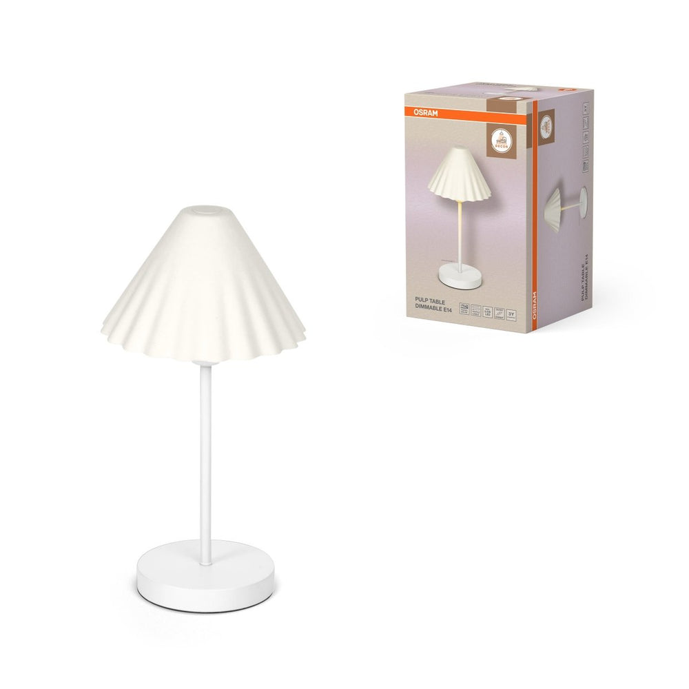 Stolní lampa Decor Pulp E14 stmívatelná, Bílá