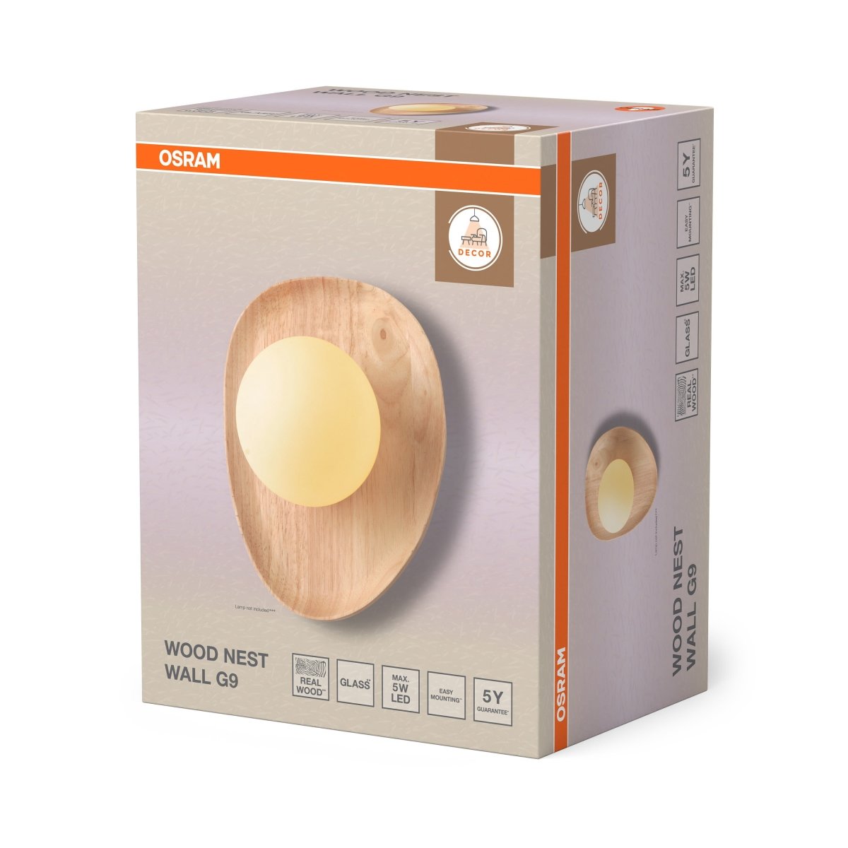 4058075848221 - Stolní lampa Wood Nest, 1x G9, Hnědá - Czechia LEDVANCE e - shop