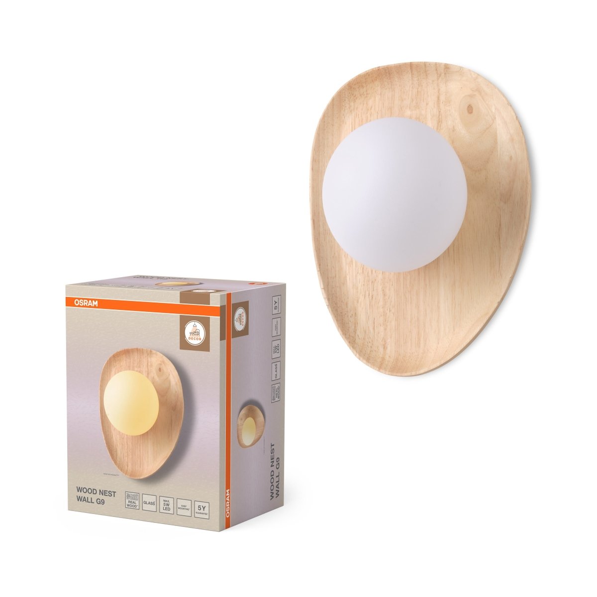 4058075848221 - Stolní lampa Wood Nest, 1x G9, Hnědá - Czechia LEDVANCE e - shop