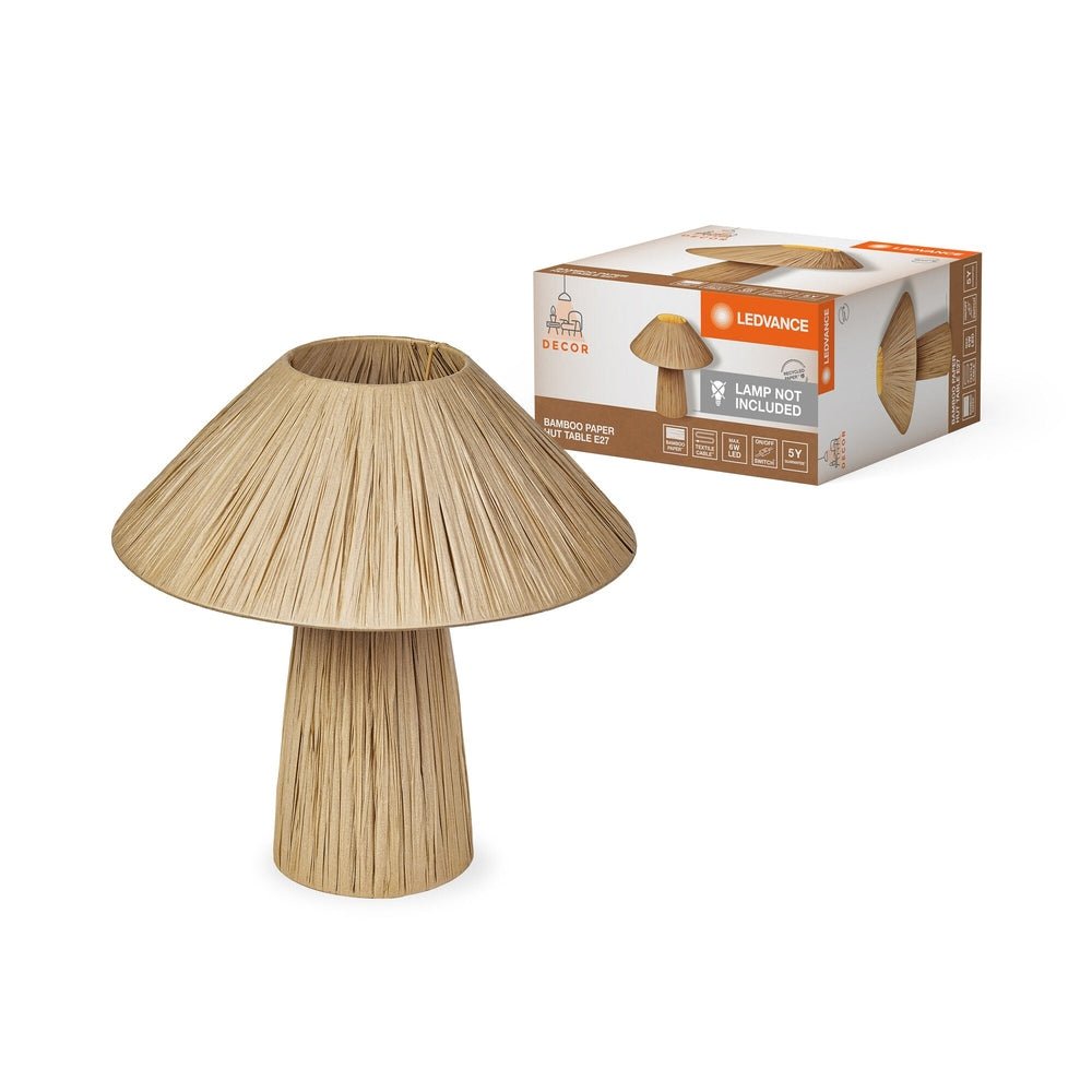 Stolní lampa z bambusového papíru E27 6W HUT TABLE
