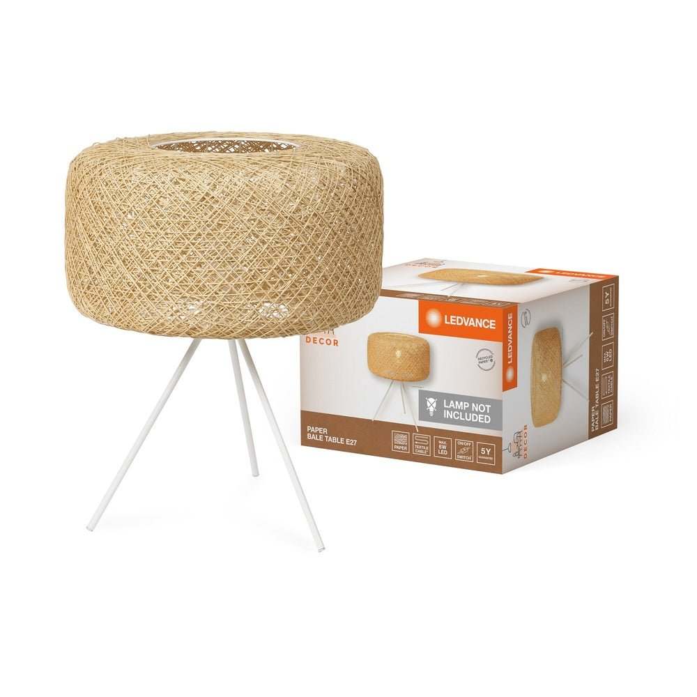 Stolní lampa z papíru E27 6W PAPER BALE TABLE