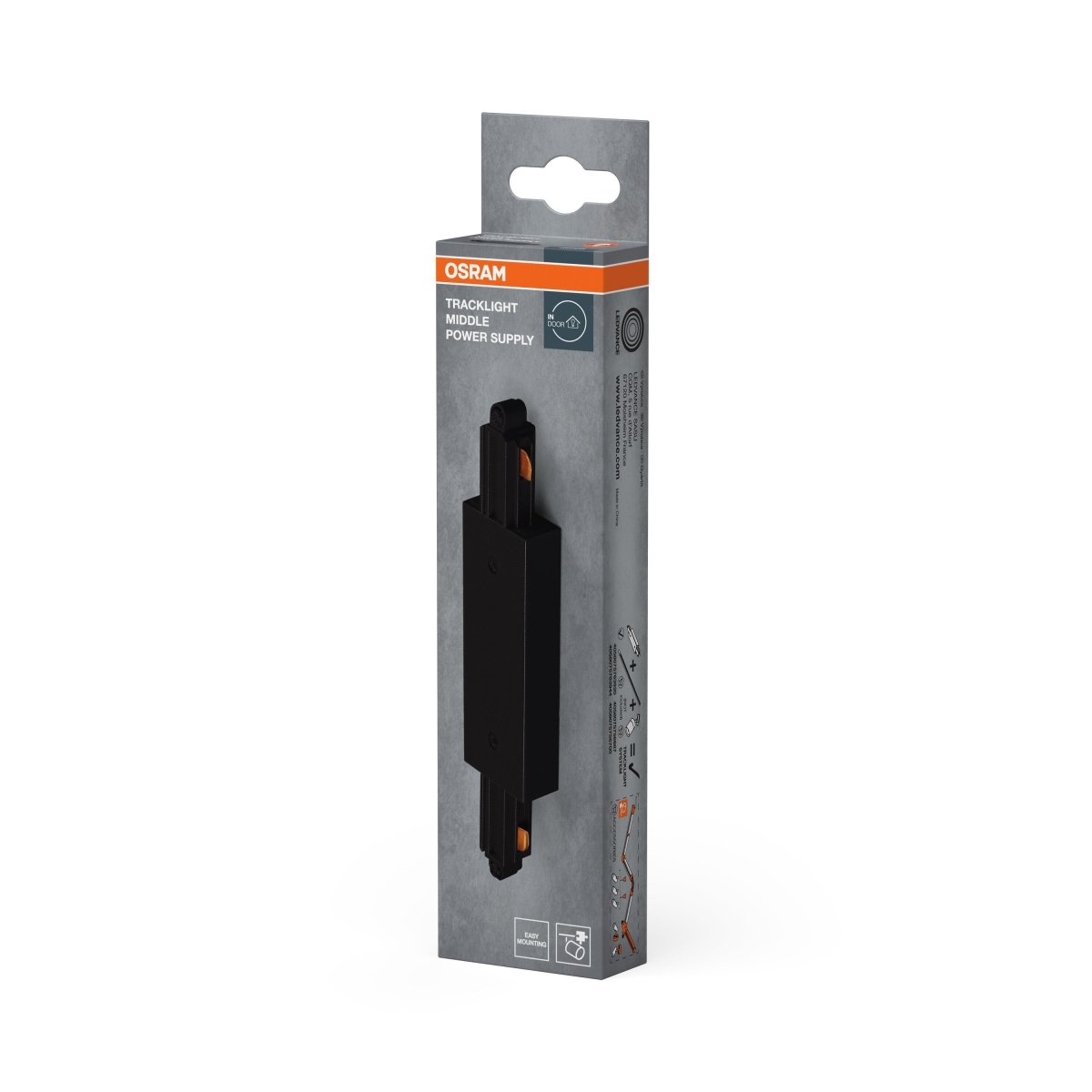 4099854447280 - Střední napájecí zdroj černý TRACKLIGHT OSRAM - Kolejnicový systém svítidel - LEDVANCE e - shop