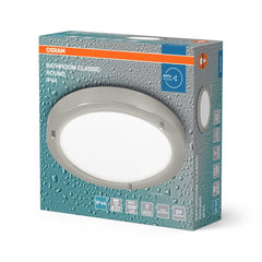 4099854444562 - Stříbrné koupelnové LED stropní svítidlo E27 CLASSIC ROUND OSRAM - Nástěnné svítidlo - LEDVANCE e - shop