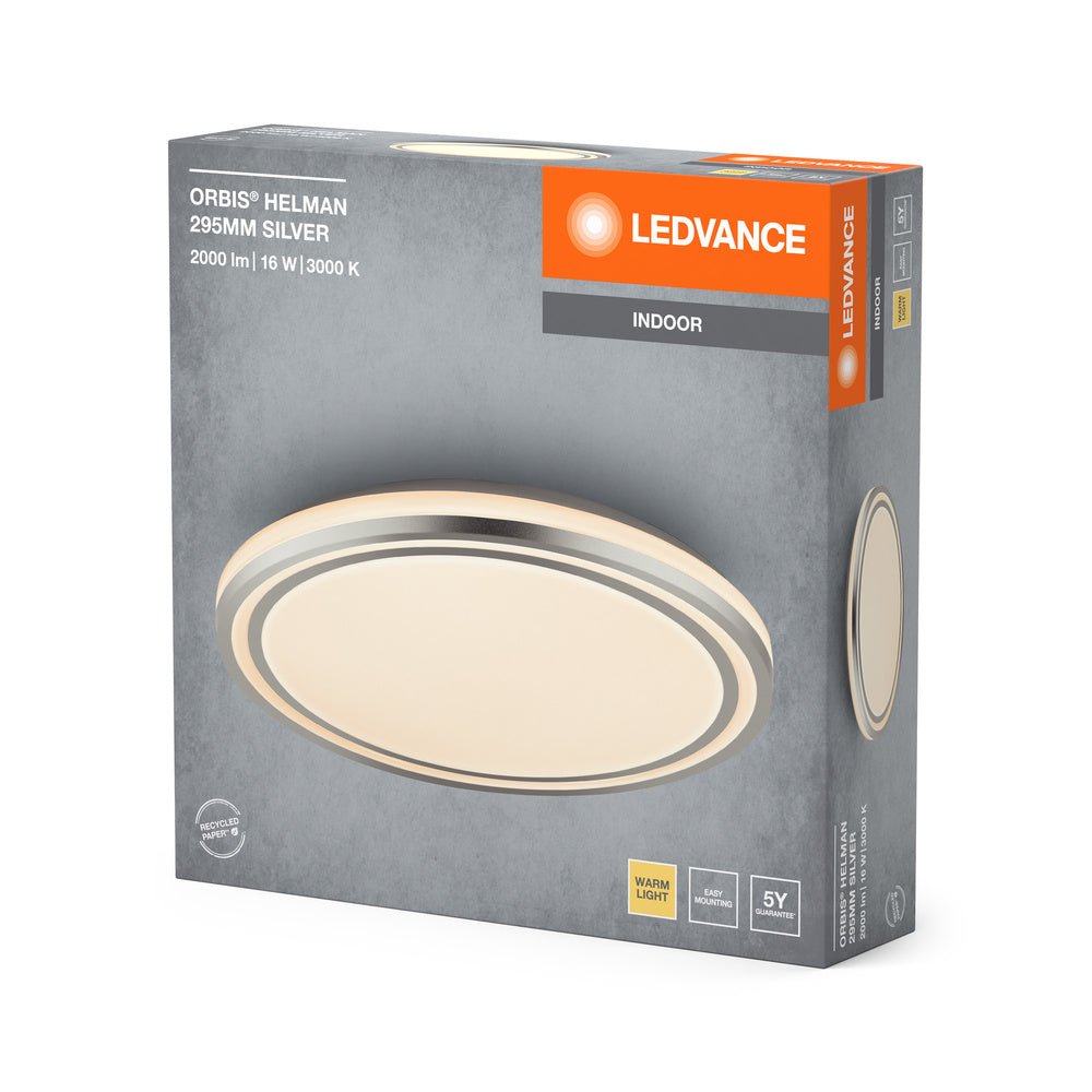 4099854283420 - Stříbrné LED stropní svítidlo 295 mm ORBIS, teplá bílá - Stropní svítidlo - LEDVANCE e - shop