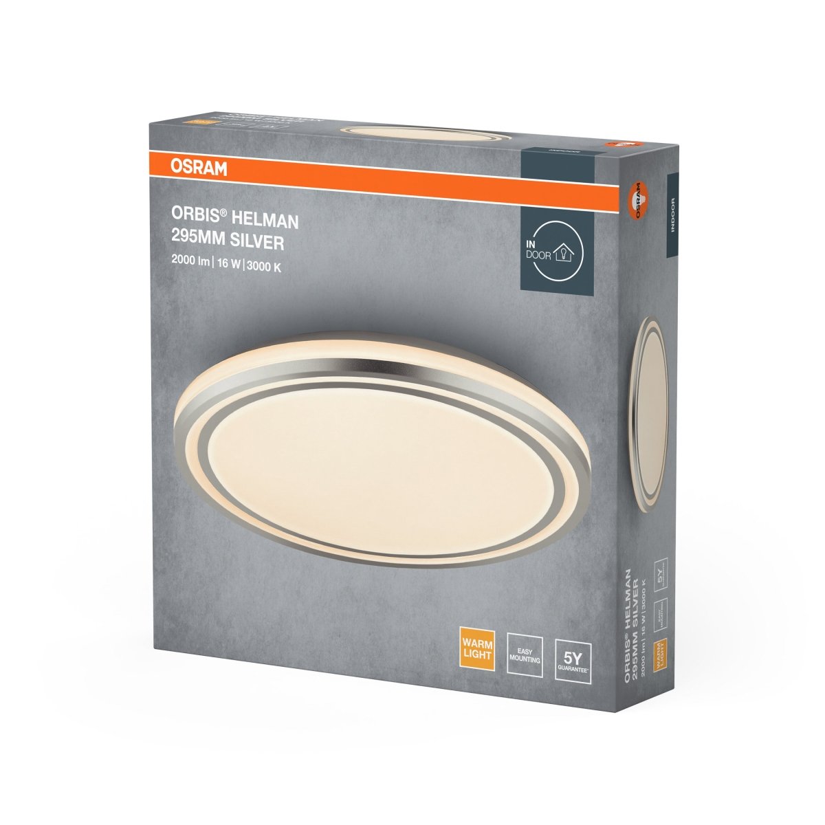 4099854448065 - Stříbrné LED stropní svítidlo 295 mm ORBIS, teplá bílá OSRAM - Stropní svítidlo - LEDVANCE e - shop