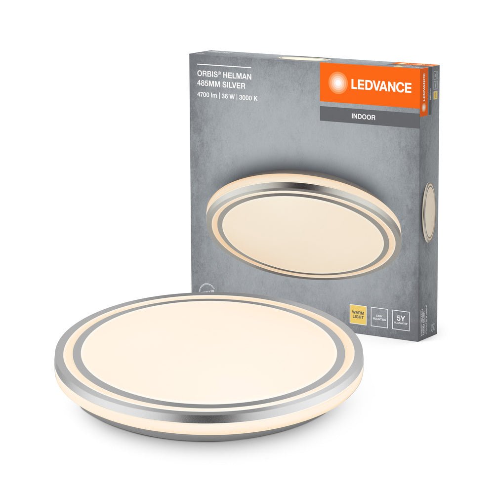 Stříbrné LED stropní svítidlo 485 mm ORBIS, teplá bílá
