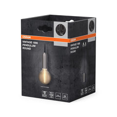 4099854419539 - Stříbrné stropní svítidlo E27 max 15 W VINTAGE ROUND OSRAM - Lustr - LEDVANCE e - shop