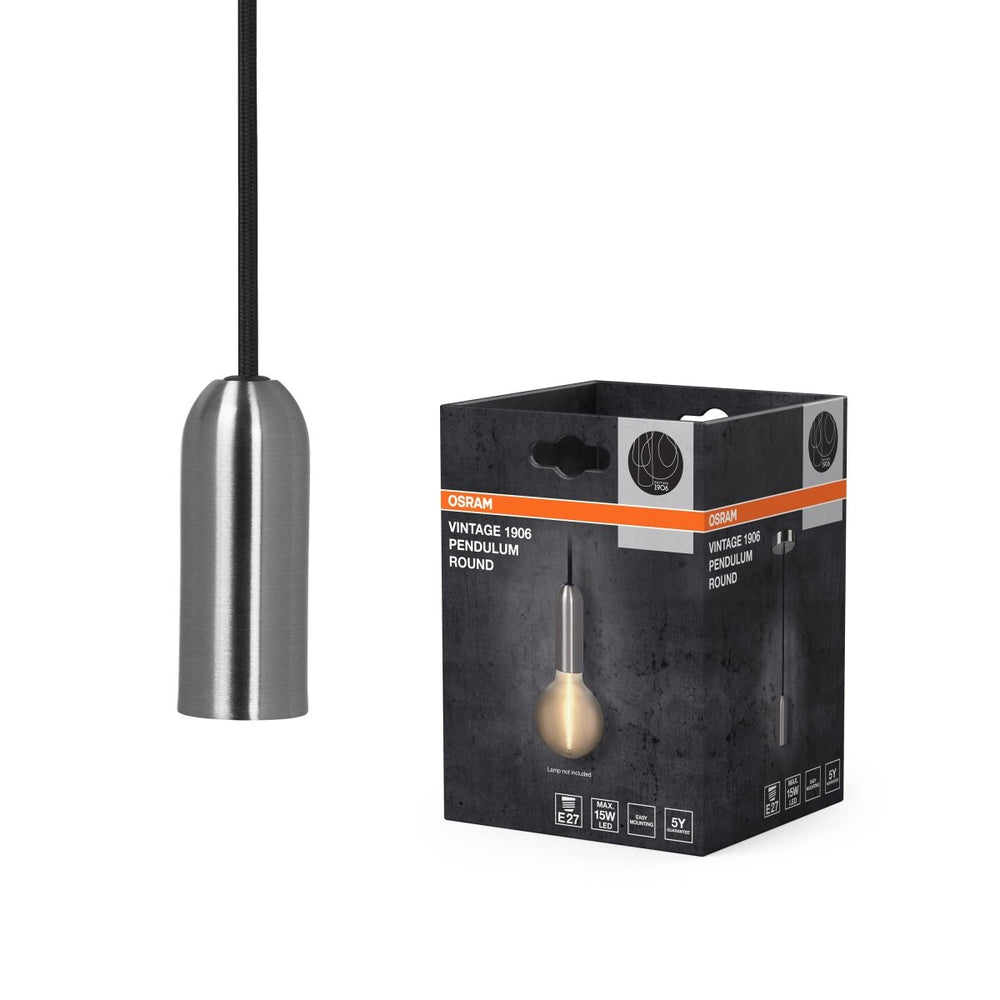 Stříbrné stropní svítidlo E27 max 15 W VINTAGE ROUND OSRAM